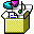 Windows 95 Box with files icon